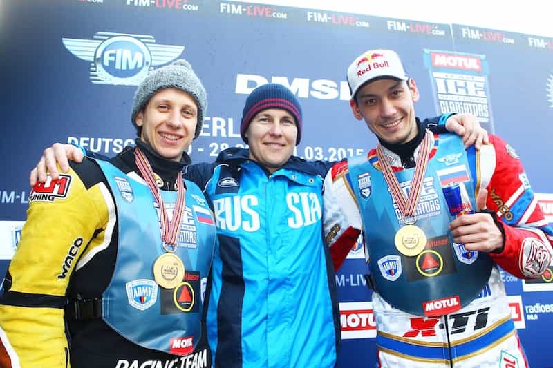 Sieger Team-WM Berlin 2015: Dmitry Khomitsevich, Nikolai Krasnikov, Daniil Ivanov; Foto: Thorsten Horn